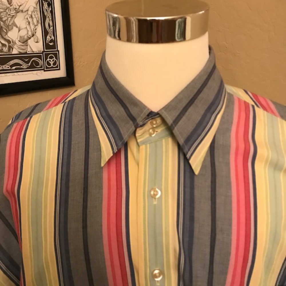 Men's Cutter & Buck Button Down 2XT XXT Striped